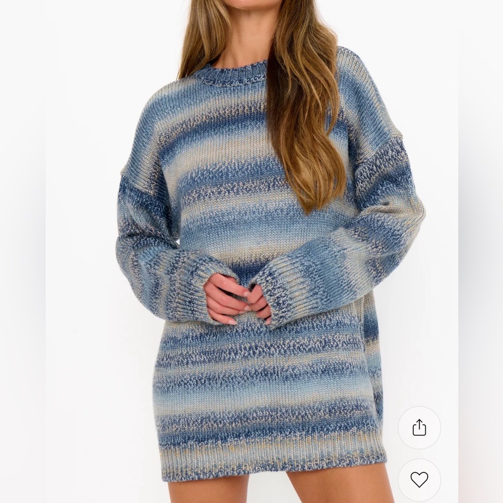 Canyon Tunic Sweater - Midnight Blue Knit